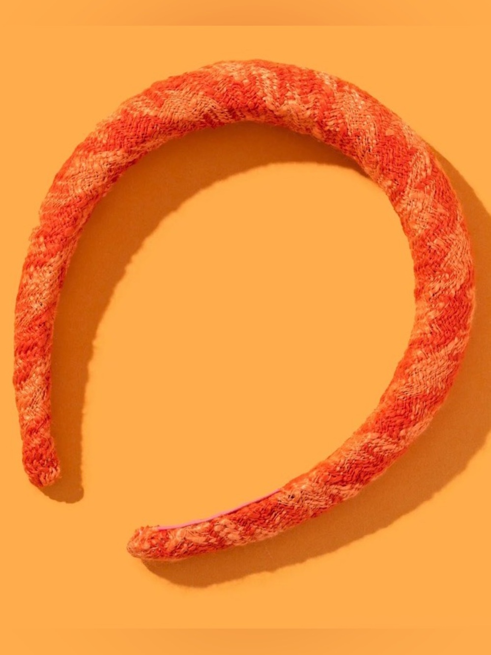 Textured Orange Braided Headband
